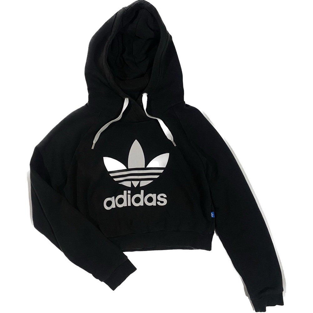 UO Urban Outfitters Sold Out adidas Originals Trefoil Cropped Hoodie Sweatshirt